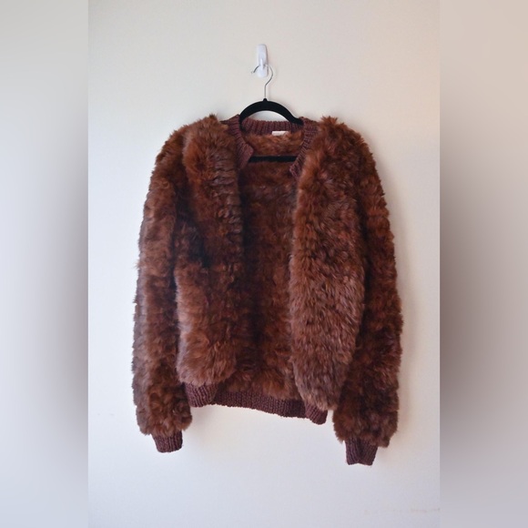 SOLD Vintage BARLOW Luxury Knitted Rabbit Fur Jacket FRANCE - Picture 6 of 9
